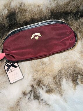 NWT Y2K Victoria’s Secret Pure Seduction Makeup Bag Burgundy Cosmetic Pouch